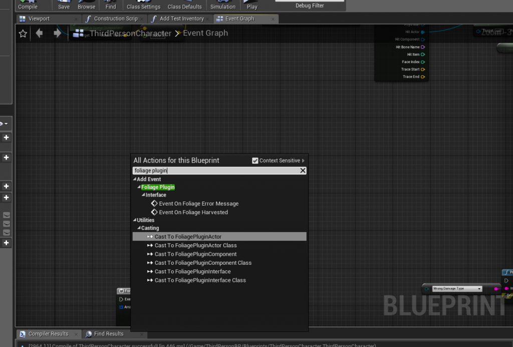 Foliage Plugin Interface events