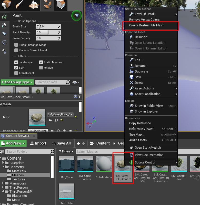 Create Destructible Mesh